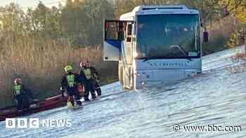 School bus stranded after Storm Bert floods