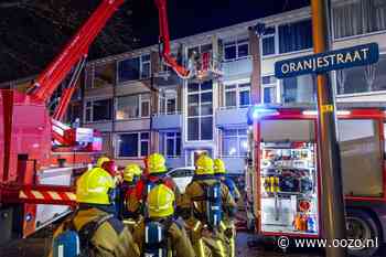 Portiek vol met rook na brand