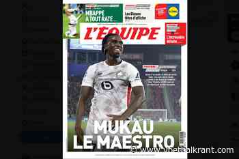 Op de voorpagina van L'Equipe: bij ons onbekende Belg - vorig jaar nog in Tweede Amateur - schitterde in de Champions League