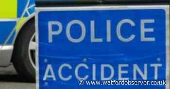 Crash between Mercedes and truck with trailer blocking key crossroads