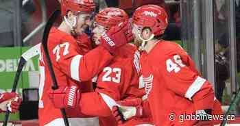 Raymond scores in OT as Red Wings beat Flames 2-1