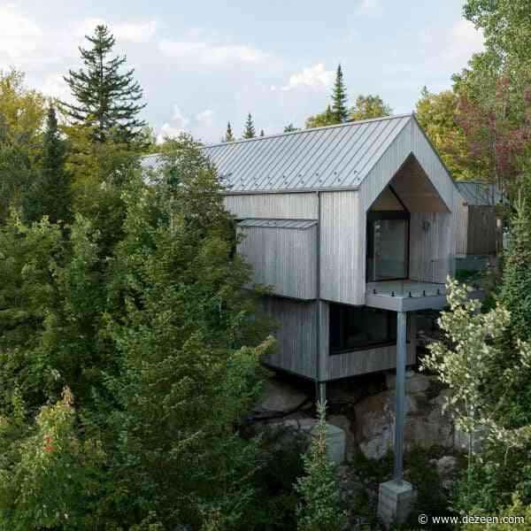 Robitaille Curtis perches slender house above Quebec lake