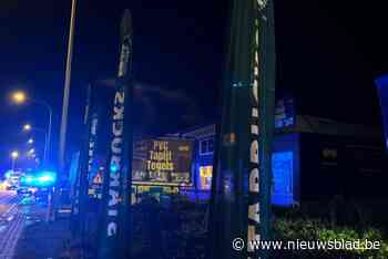 Brand in handelszaak aan de Leuvensesteenweg