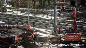 Ook vrijdag nog spoorproblemen bij Groningen door verzakking van het spoor