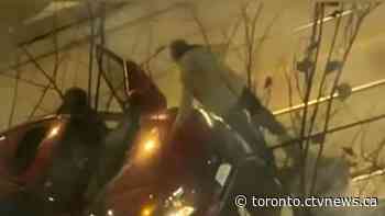 Video appears to show armed suspect attempting to carjack several drivers in Toronto’s east end