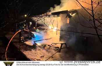 FW-M: Mehrere Gartenhütten in Vollbrand (Nymphenburg)