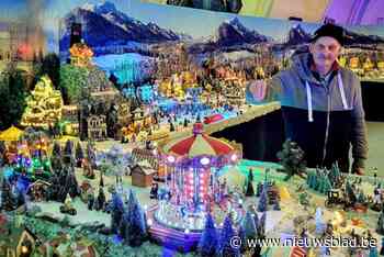 Frank is weer klaar met zijn mega-kerstdorp: bewegende carrousel, Duvel-cafeetje en… zoek het zwarte schaap