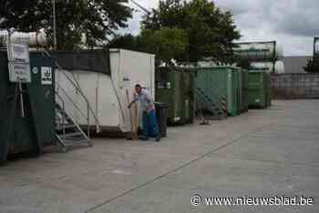 Uitrit recyclagepark niet bruikbaar tijdens werken