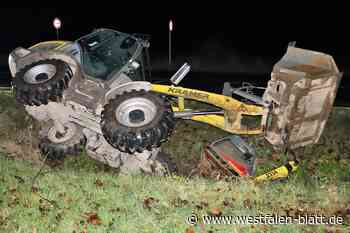 Mit Radlader und Rüttelplatte: Diebe landen bei Bad Driburg im Graben