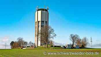 Aktion in Jettingen: Ein Wasserturm wird zur riesigen Adventskerze