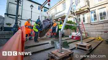 Hepworth sculpture temporarily relocated in Redruth