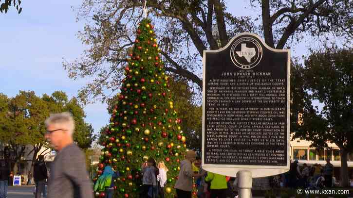 Georgetown lights historic square for holidays, drawing visitors to businesses