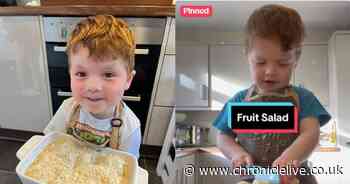 Three-year-old’s TikTok cooking tutorials watched by millions as passion for food goes viral