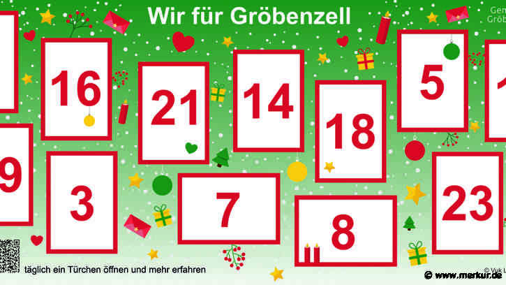 Adventskalenderaktion vor dem Rathaus in Gröbenzell