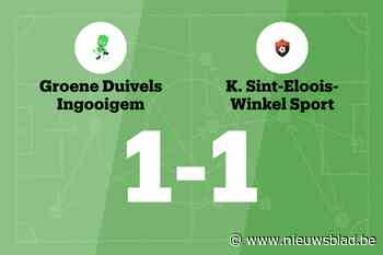 GD Ingooigem deelt thuis de punten met Winkel Sport