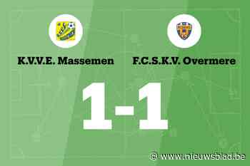 KVVE Massemen B beëindigt reeks nederlagen in de wedstrijd tegen SKV Overmere