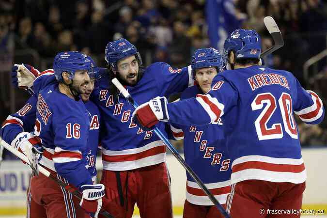 Kakko’s late goal lifts Rangers past Canadiens 4-3
