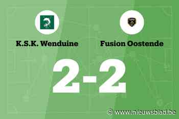 SK Wenduine en Fusion Oostende spelen 2-2