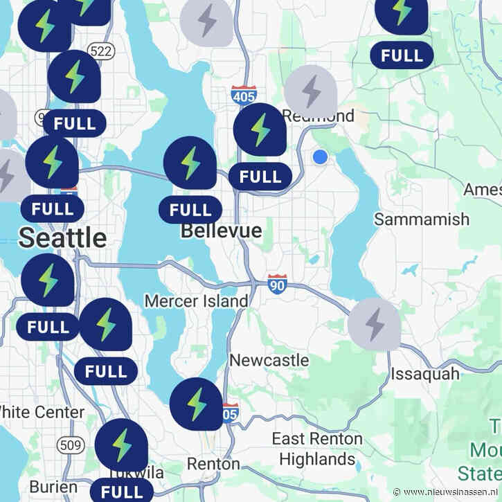 Door een storm in de omgeving van Seattle valt de stroom uit, waardoor EV-bestuurders moeite hebben om op te laden.