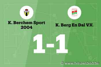 Berchem Sport en Berg en Dal spelen 1-1