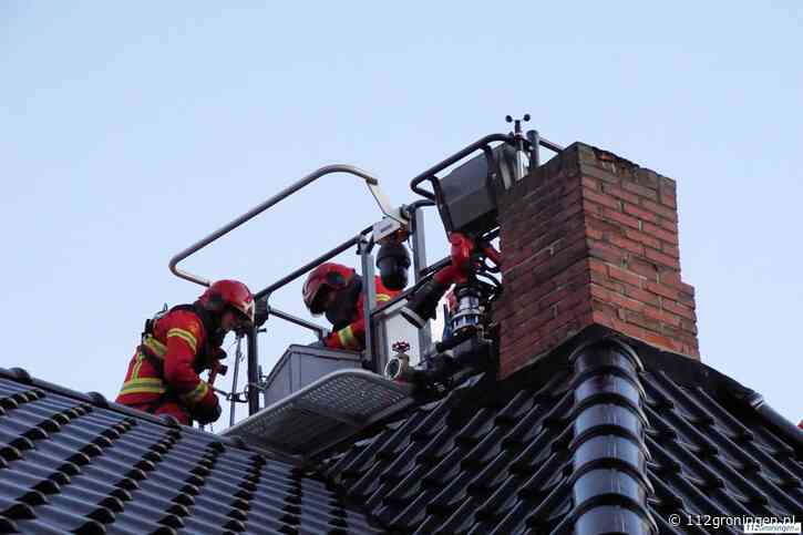 Schoorsteenbrand aan de Poortstraat in Winschoten snel onder controle