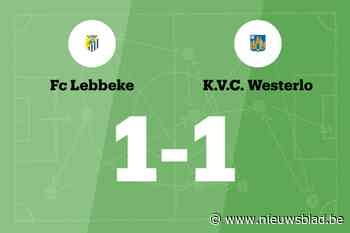 Westerlo B beëindigt reeks nederlagen met gelijkspel tegen FC Lebbeke