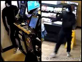 Police need help identifying suspect after Edmonton store robbed of cigarettes, cash at gunpoint
