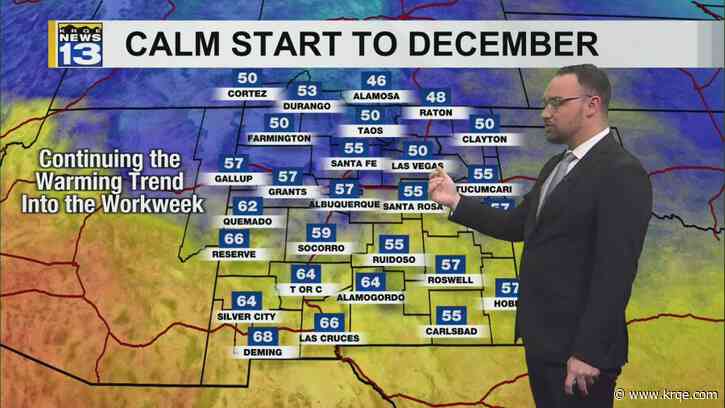 Calm and quiet start to December