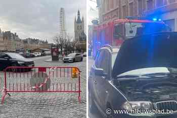 Straat Grote Markt even afgesloten door autobrand