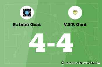 VSV Gent B sleept gelijkspel uit de brand in de uitwedstrijd tegen FC Inter Gent
