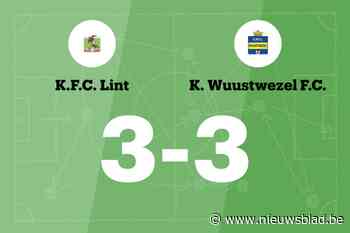 Wuustwezel sleept gelijkspel uit de brand in de uitwedstrijd tegen Lint
