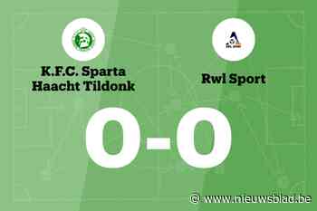 Sparta Haacht Tildonk en RWL Sport blijven steken op 0-0
