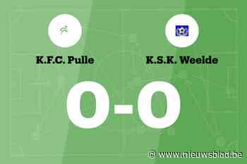 Pulle en Weelde komen niet tot scoren