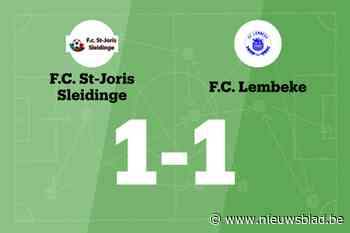 FC Lembeke speelt gelijk tegen FC Sleidinge
