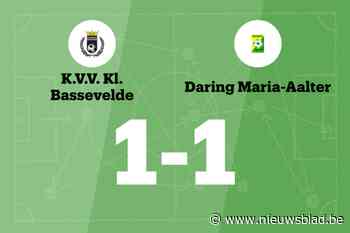 Klauwaarts Bassevelde speelt thuis gelijk tegen Daring Maria-Aalter