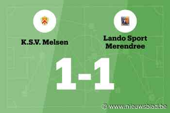 KSV Melsen beëindigt reeks nederlagen met gelijkspel tegen LS Merendree