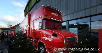 Coca-Cola Christmas truck arrives at Gateshead Metrocentre as hundreds gather to catch a glimpse