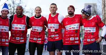 Kevin Sinfield joins 'sea of Santas' to continue Rob Burrow's legacy in MND challenge