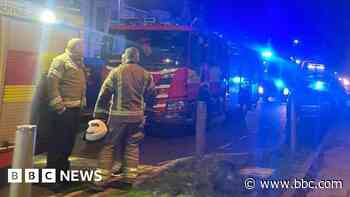 Person taken to hospital after fire in city centre