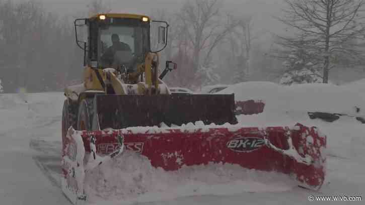 Snowplow crew kept busy by lake-effect snowfall