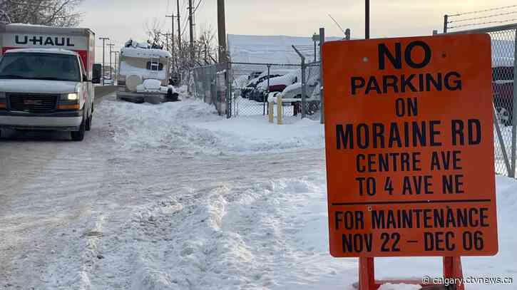 No parking signs erected along street, home to RV residents