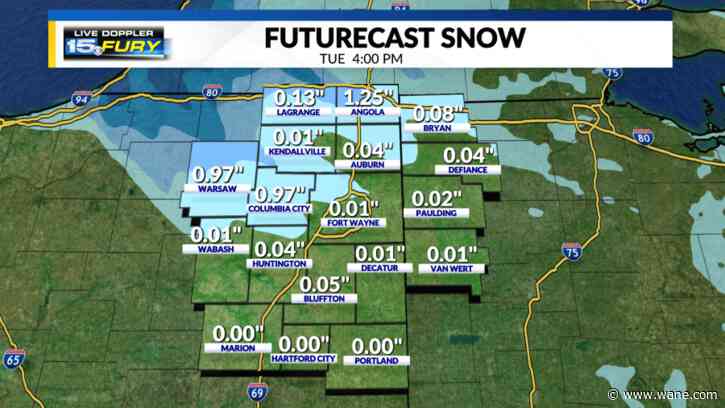 More lake effect snow chances to start the week