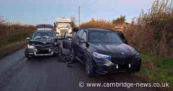 Crash involving multiple vehicles blocks road in Cambridge