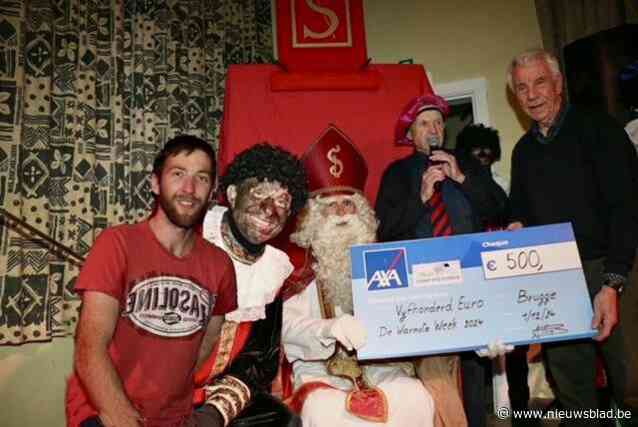 Sint brengt cheque van 500 euro mee naar Male voor De Warmste Week