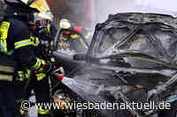 Pkw steht auf A66 in Flammen