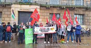 Protest in Cambridge city centre protest over changes to Winter Fuel Payment