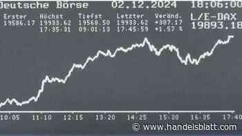 Dax aktuell: Nur knapp unter 20.000 Punkten – Dax schließt mit neuem Rekord