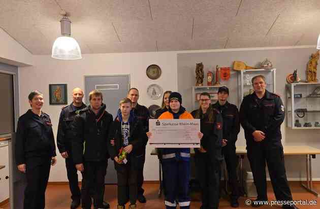 FW Kranenburg: Große Solidarität/Kranenburger Jugendfeuerwehr sammelt 2150 Euro für kranken Jan Luca