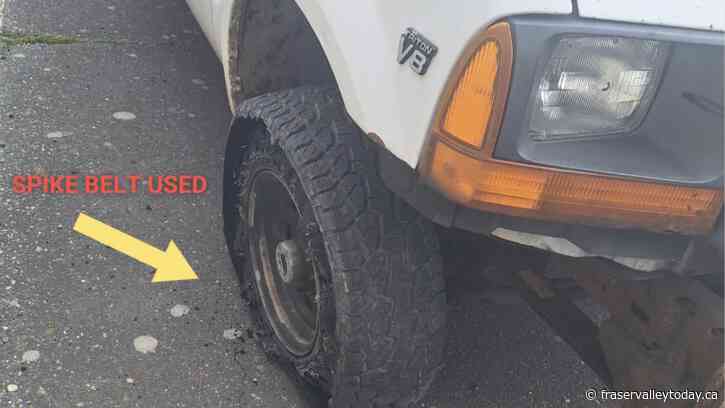 Police use spike belt to stop 29-year-old Abbotsford driver as he fled from police