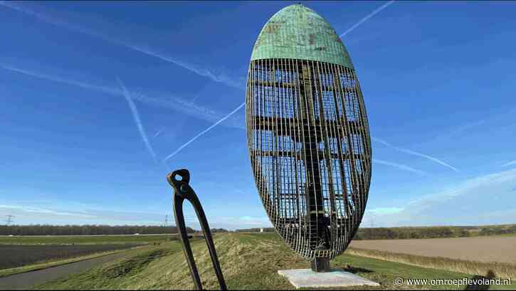 Lelystad - Kunstwerk De Tong verliest het van koperdieven en verdwijnt van de Knardijk